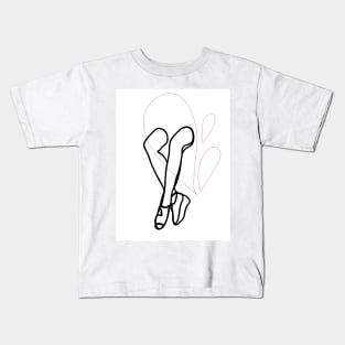 Minimal Line Drawing Female Legs Kids T-Shirt